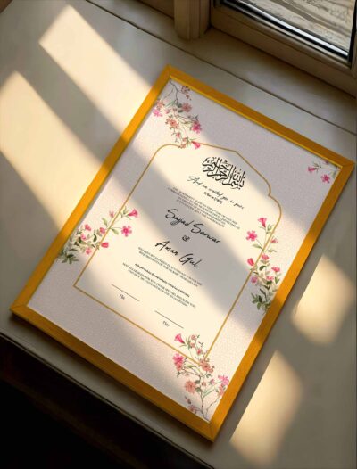 Wedding Gift Ideas for Nikkah Day Certificate Frame - wedding shading