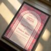 Salmon Pink Custom Wedding Frames for Nikkah - Black
