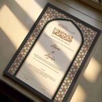 Contemporary Arabesque Nikahnama Frame - Wedding Shading