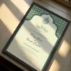 Lincoln Green Personalised Nikah Nama Frame - black