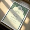 Lincoln Green Personalised Nikah Nama Frame - white