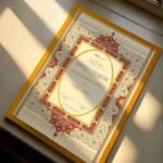 Customizable Nikah Nama Certificate with Frame - wedding shading