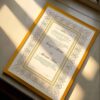 Modest Nikkah Certificate Design with Imported Frame - golden