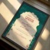 Premium Quality Nikkah Certificate with Frame - black