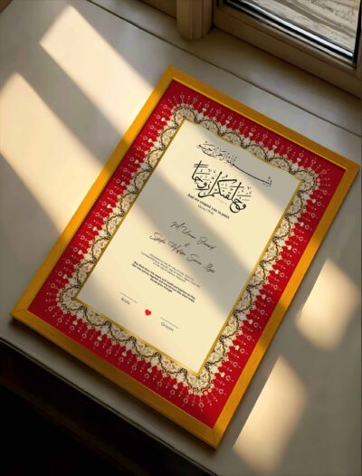 Nikkah Certificate Gifts for Wedding - wedding shading