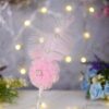 Pink Feather Nikkah Pen with Lace & Floral Accent