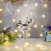 Silver Nikkah Pen with White Feather & Silver Ribbon Bow