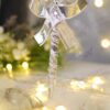Silver Nikkah Pen with White Feather & Silver Ribbon Bow (3)