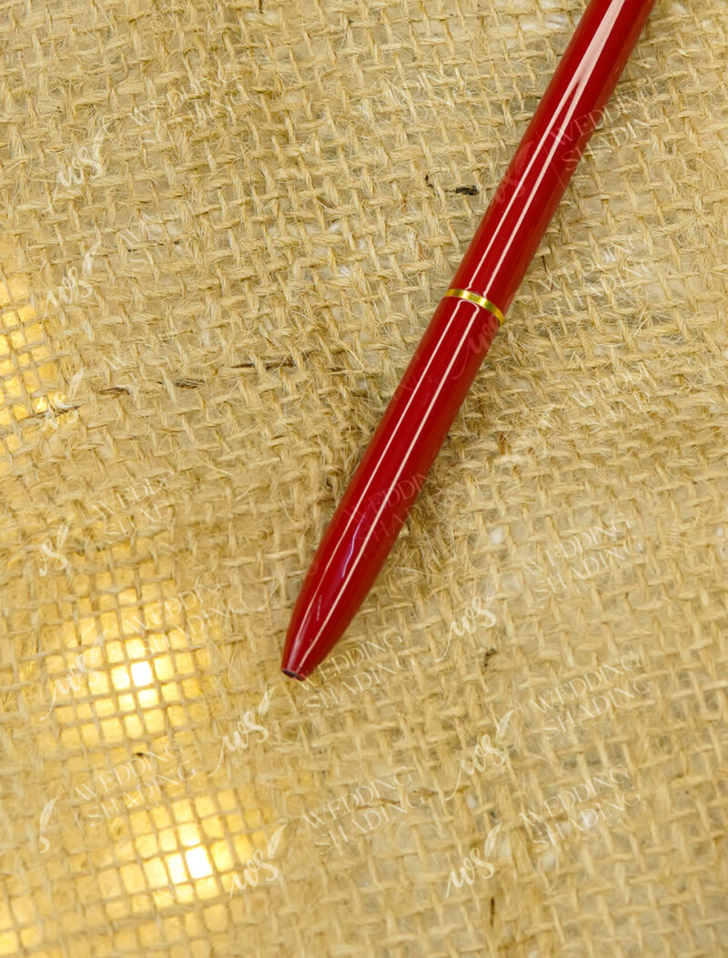 Burgundy Diamond Crown Nikkah Pen by Wedding Shading