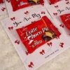 Close-up of "You Are My Happy" text with Choco Pie