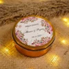 Open tin wedding favor box ready to be filled