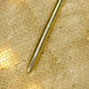 Massive, beautifully cut clear diamond crystal held in gold prongs