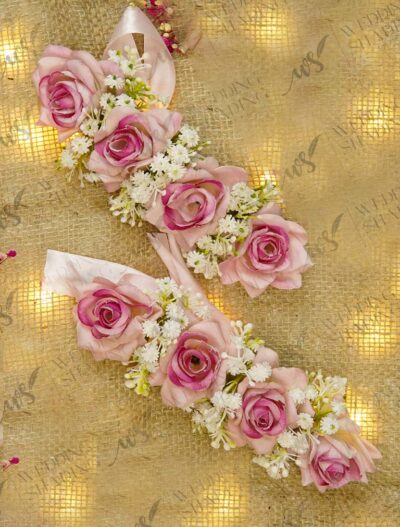Handcrafted Dusty Pink Rose Floral Gajray