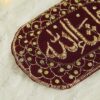 Gold Floral Embroidered Black Velvet Imam Zamin
