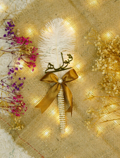 Pearl Handle Qubool Hai Feather Nikkah Pen by Wedding Shading