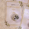 Luxury Islamic wedding favour cards with sparkling tally counters