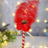 Red Feather Rose Wrapped Nikkah Pen by Wedding Shading