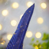 Sleek golden polished handle of the royal blue feather Nikkah pen