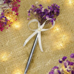 Silver Pen with Purple Floral Bouquet by Wedding Shading