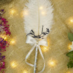Silver Qubool Hai White Feather Nikkah Pen by Wedding Shading