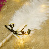 Close-up of the elegant golden Qubool Hai acrylic calligraphy