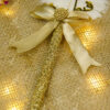 Beautifully detailed and textured gold lacy ribbon wrapped handle
