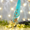 Turquoise Winged Steampunk Feather Nikkah Pen by Wedding Shading