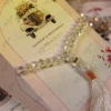 Custom wedding favour cards featuring retro car and tasbeeh