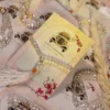 Creative Walima favour cards with crystal tasbeeh attached