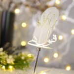 White & Gold Qubool Hai Feather Nikkah Pen by Wedding Shading
