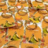 Traditional Mehndi favour cards with golden bangles and ribbon