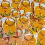 Custom Mehndi thank you cards with bangle gifts