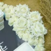 Ring boxes displayed on custom-printed mirror base (boxes sold separately)