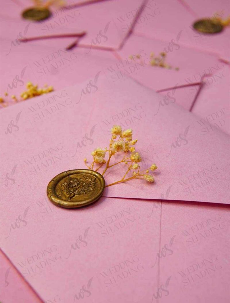 Full view of acrylic Nikkah invitation showing all custom event details