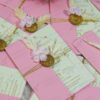 Inside of custom Nikkah card showing venue and timing details